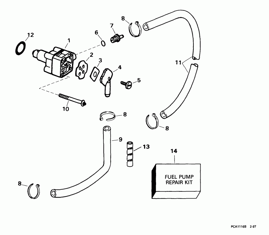 ��������� ����� Evinrude E10RL4EEB 1999  - el Pump - el �����