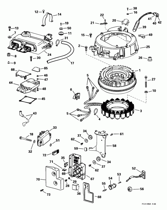 �������� ��������� ����� EVINRUDE E115FPXEEN 1999  - ectrical System