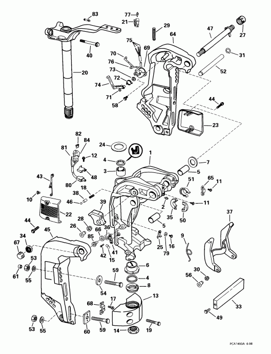 �������� ����� EVINRUDE E115FPXEEN 1999  - dsection - dsection