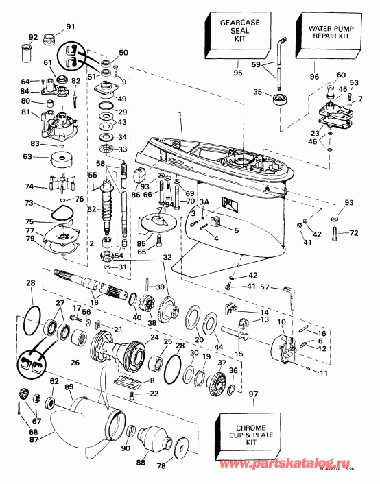  EVINRUDE E115FSLEEN 1999  -  Fpx Models - Fpx Models