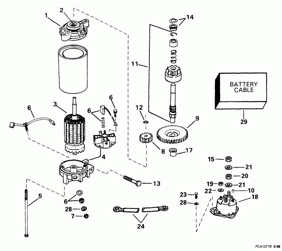��������� ��������� Evinrude E150FCXEEA 1999  - ectric Starter - ectric �������