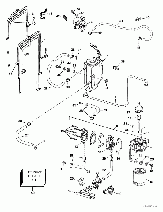 ��������� ����� EVINRUDE E150FCXEEA 1999  - el Components / el Components