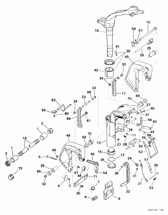 �������� ��������� ����� EVINRUDE E15EBL4EEB 1999  - dsection - dsection