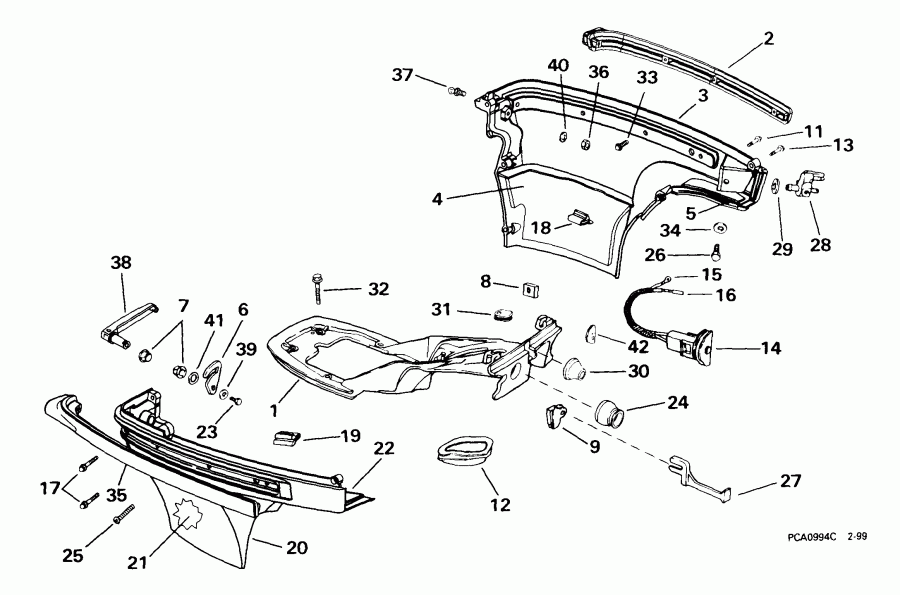 ��������� EVINRUDE E15WRLEES 1999  - wer Engine Cover