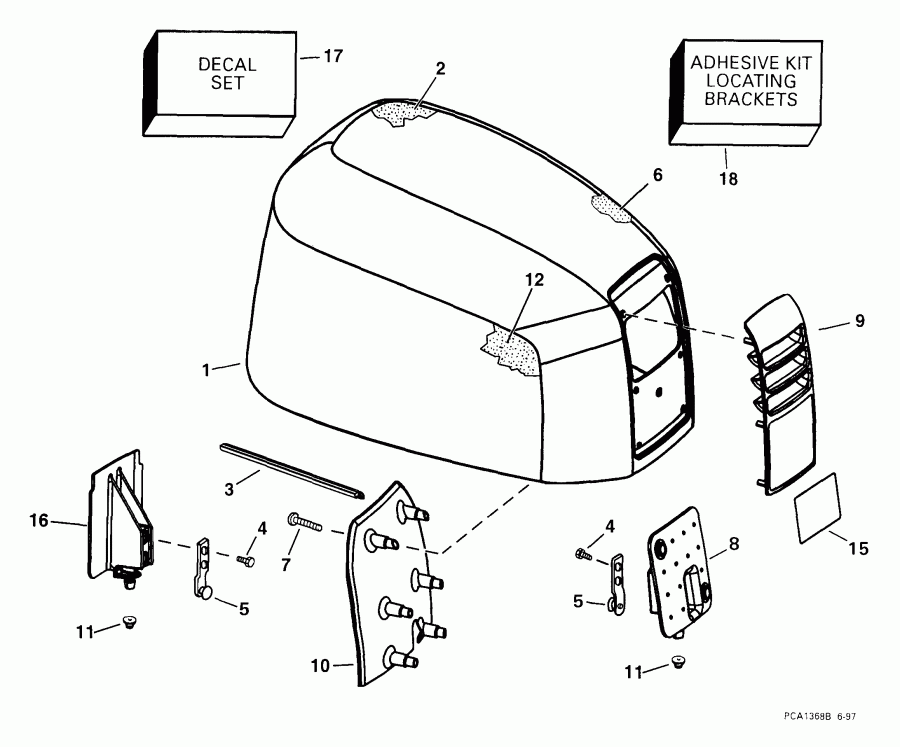��������� �������� ����� Evinrude E175FCXEEO 1999  - gine Cover