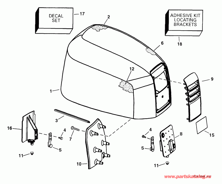 ����� EVINRUDE E175FPLEEC 1999  - gine Cover
