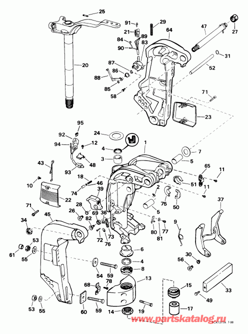 �������� ��������� ����� EVINRUDE E175FPLEEC 1999  - dsection