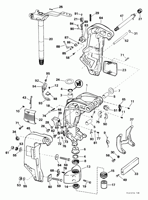 ��������� �������� ����� EVINRUDE E175FPLEEO 1999  - dsection / dsection