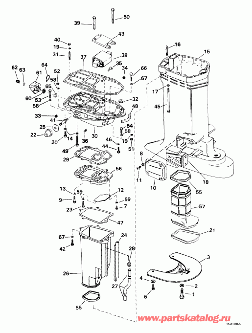 ��������� ��������� EVINRUDE E200FCXEEN 1999  - haust ������