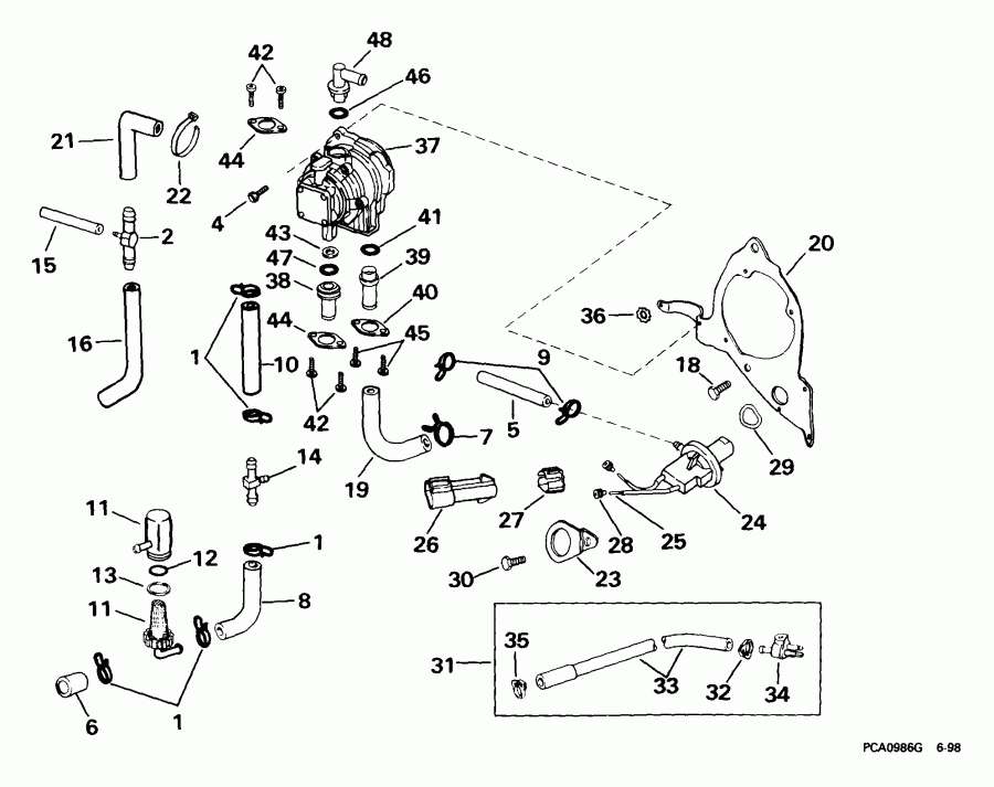 ��������� �������� ����� Evinrude E200WPXEEN 1999  - el Pump