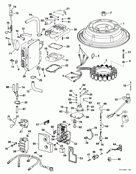 ��������� ��������� EVINRUDE E225FPZEES 1999  - ectrical System