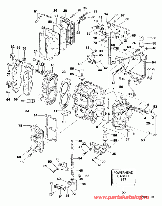 ��������� ��������� ������� E25WRLEEN 1999  - linder & ������ ��������� / linder & Crankcase