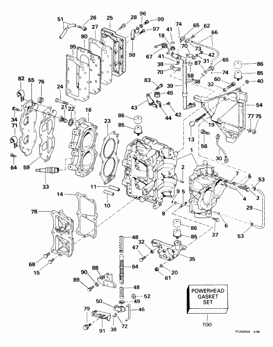 ��������� �������� ����� ������� E25WRLEES 1999  - linder & ������ ��������� / linder & Crankcase