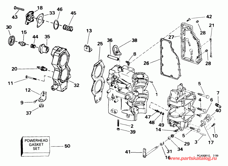 �������� ��������� ����� ������� E40WREES 1999  - linder & ������ ��������� - linder & Crankcase