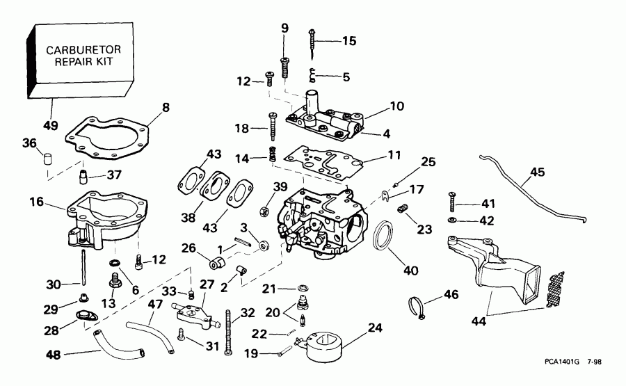 ��������� ����� EVINRUDE E5R4EEM 1999  - rburetor - rburetor