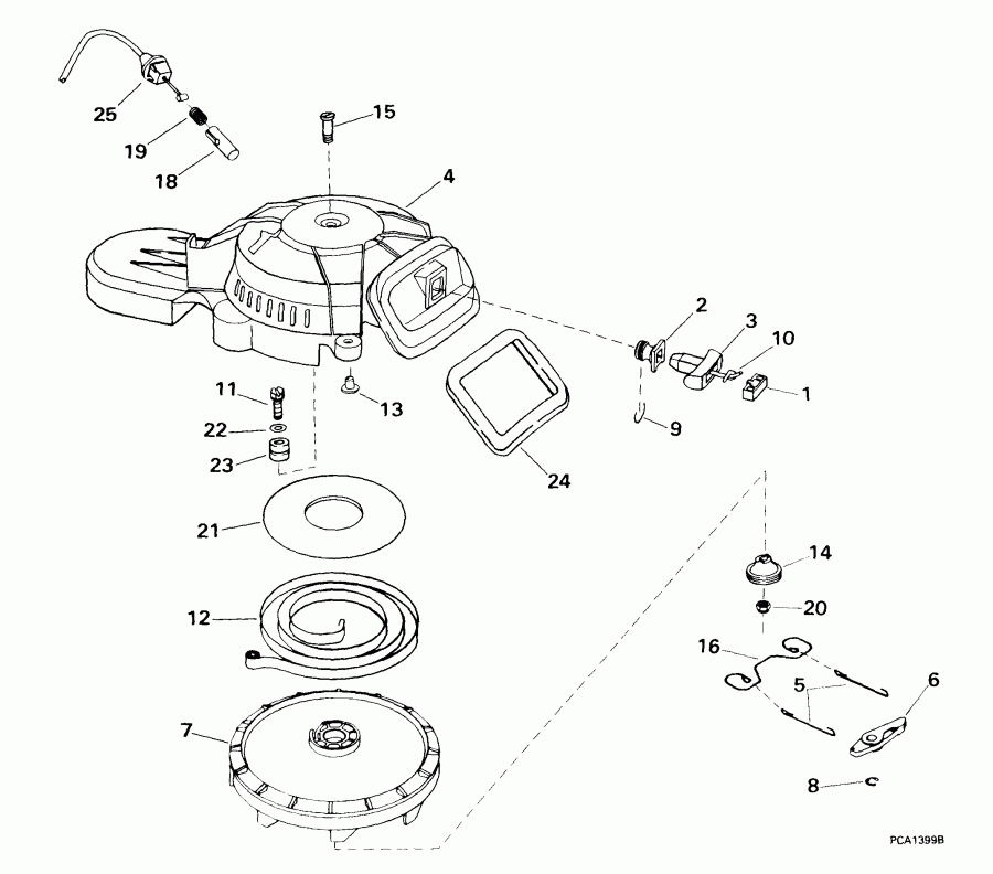 ��������� ����� Evinrude E5RB4EER 1999  - wind Starter