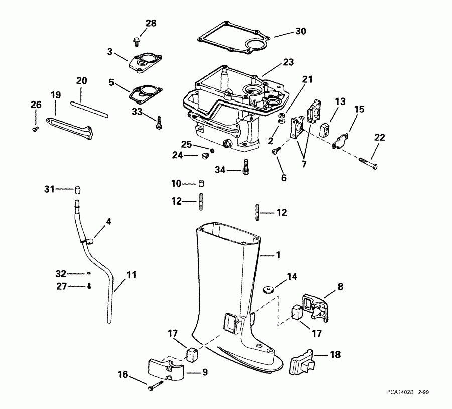 ��������� �������� ����� EVINRUDE E5RL4EEM 1999  - haust ������