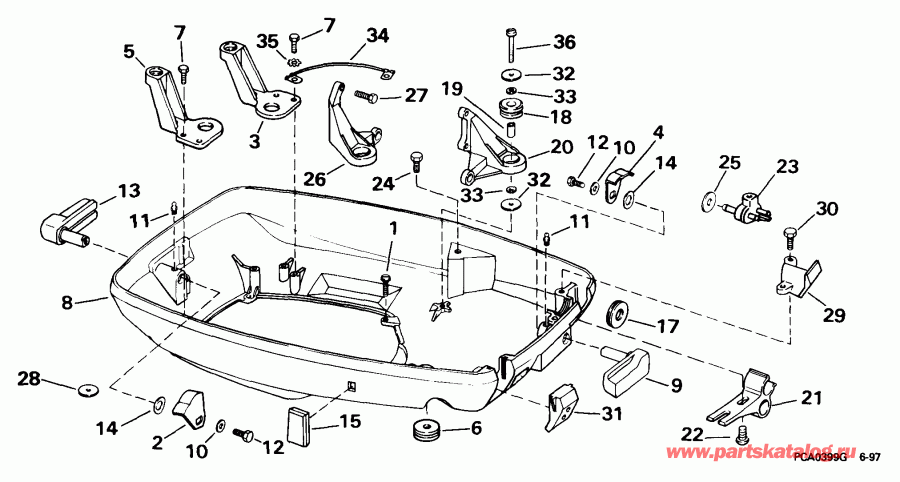 ��������� �������� ����� EVINRUDE E65WELEES 1999  - wer ������ ��������� (�����) / wer Engine Cover