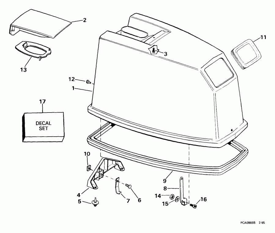 ��������� ��������� Evinrude E65WRYEEO 1999  - gine Cover / gine ������