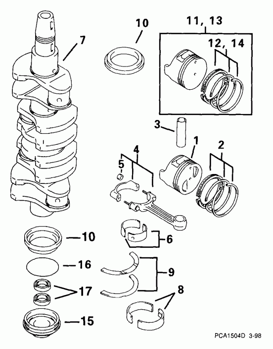 ��������� �������� ����� ������� E70PL4EEC 1999  - ankshaft / ank���
