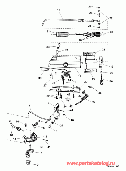 ��������� ����� EVINRUDE E8DREEA 1999  - ee������ Handle / eering Handle
