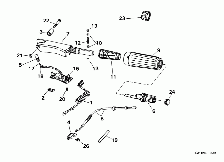�������� ����� EVINRUDE E8R4EEM 1999  - eering Handle / ee������ Handle