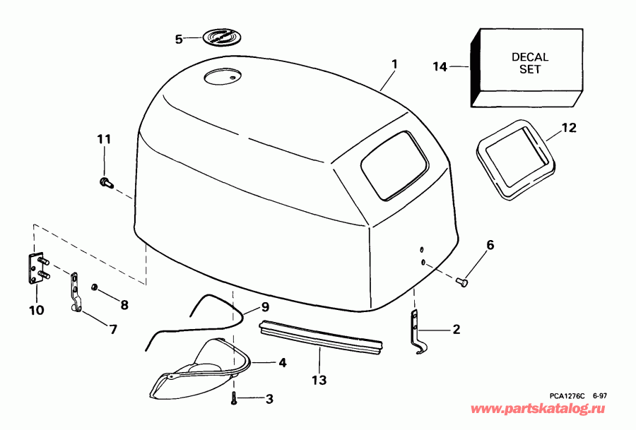 ��������� Evinrude E8RL4EEM 1999  - gine Cover / gine ������