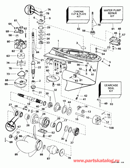 ����� EVINRUDE E90FPLEEC 1999  - Fpl, Fsl Models /  Fpl, Fsl Models
