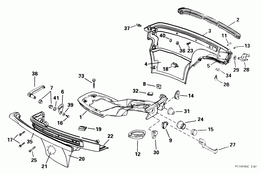  EVINRUDE SE15BAEEM 1999  - wer ������ ��������� (�����) / wer Engine Cover