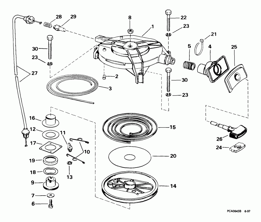 ����� Evinrude SE25RDEEN 1999  - wind ������� / wind Starter