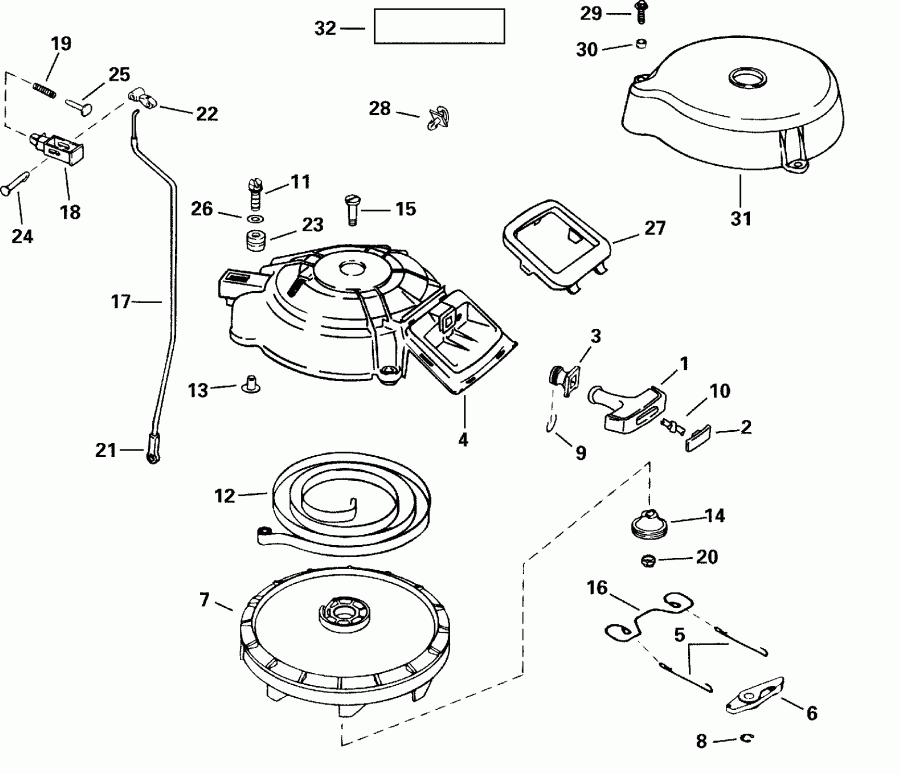 ��������� EVINRUDE BE35ARSSM 3 Cyl, Rope Start, Tiller, 15   - wind Starter / wind �������