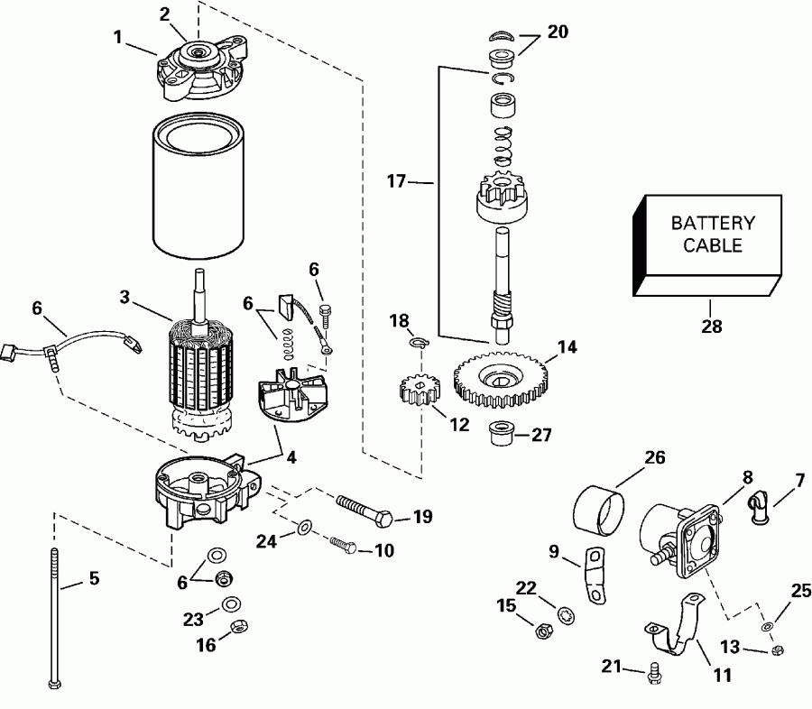 �������� ��������� ����� EVINRUDE E100WPLSSR Commercial, Elec. Start, TNT,  - ectric ������� & Solenoid / ectric Starter & Solenoid