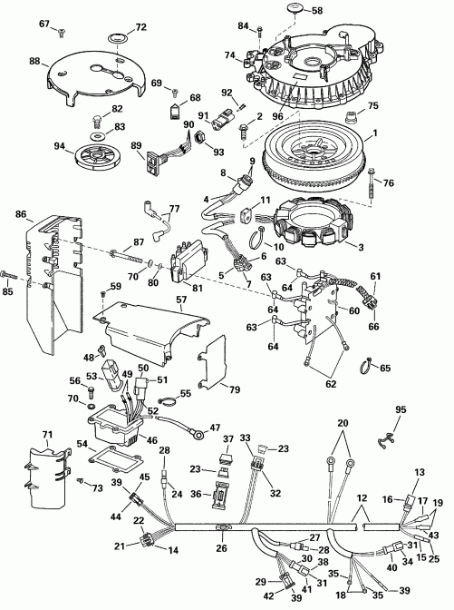 ��������� EVINRUDE E105WPLSSC Commercial, Elec. Start, TNT,  - 105wp Models / 105wp Models