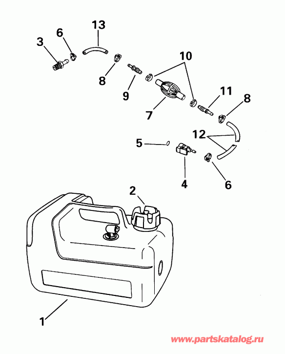 �������� ��������� ����� Evinrude E15RV4SSS 4-Stroke, Rope Start, Tiller,   - 3 Gallon