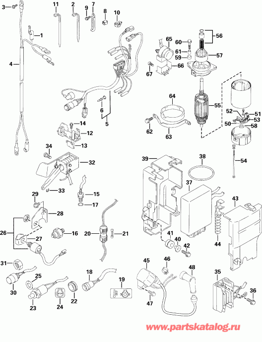 ����� Evinrude E25RL4SSS 4-Stroke, Rope Start, Tiller,   - ectrical System - ectrical System