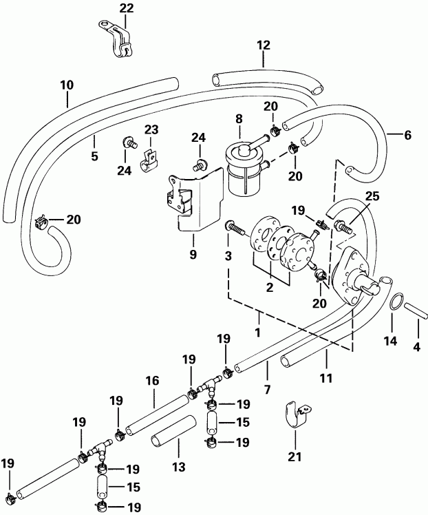 ��������� Evinrude E25RL4SSS 4-Stroke, Rope Start, Tiller,   - el Pump / el �����