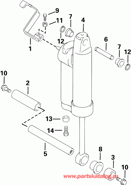 �������� ��������� ����� EVINRUDE E25TE4SSS 4-Stroke, Elec. Start, Tiller,  - lt Assist Cylinder / lt Assist �������