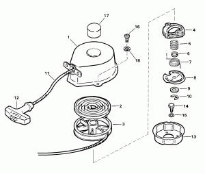 ���������� ������� � ����� (Recoil Starter Assembly)
