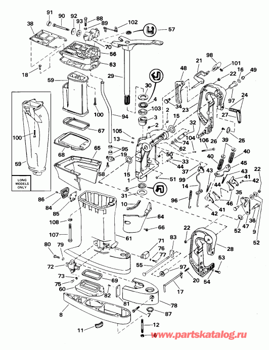 �������� ����� ������� E40WRLSSC Commercial, Rope Start, Tiller  - dsection - dsection