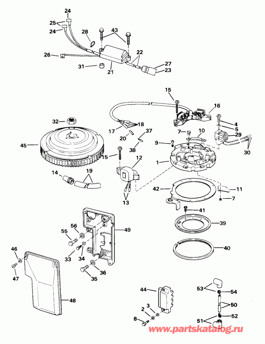 �������� ����� Evinrude E40WRSSC Commercial, Rope Start, Tiller,  - nition System / nition System
