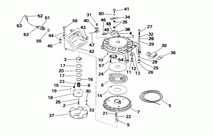 ��������� ����� Evinrude E40WRYSSC Commercial, Rope Start, Tiller  - wind ������� / wind Starter