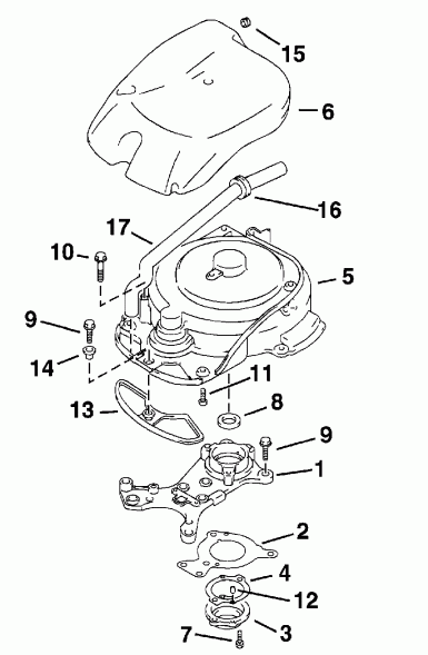 ����� EVINRUDE E50PL4SSC 4-Stroke, Elec Start, TNT, 20   - der Oil Seal Housing & Cover - der ������ �������� & ������