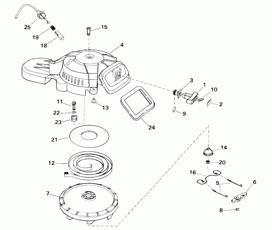 ��������� �������� ����� EVINRUDE E5RL4SSB 4-Stroke, Rope Start, Tiller, 2  - wind Starter - wind �������