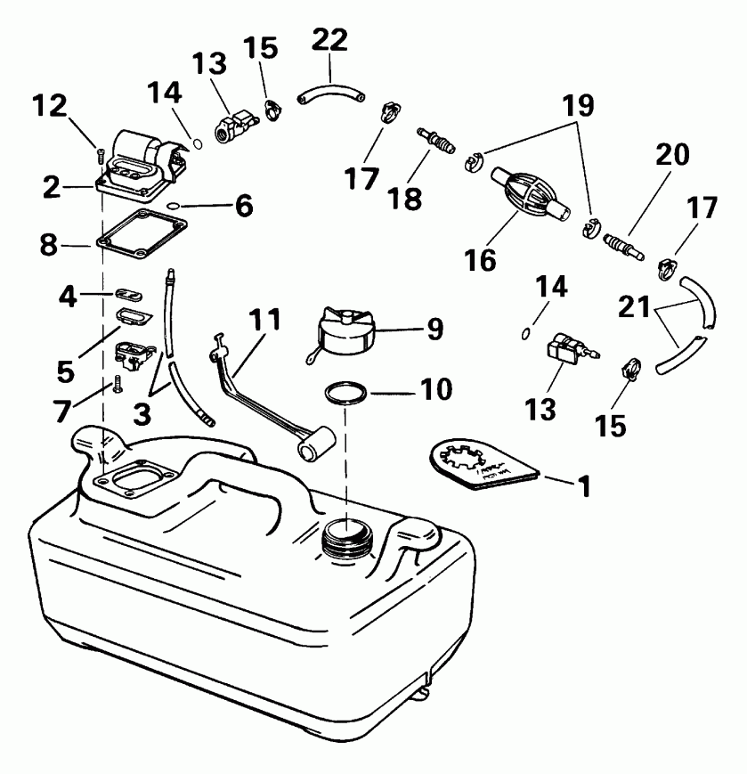  Evinrude E6RL4SSB 4-Stroke, Rope Start, Tiller, 2  - el Tank A / el Tank A