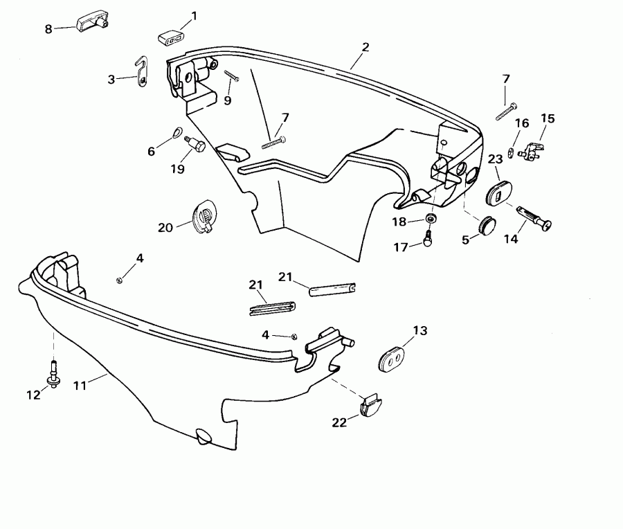 ��������� EVINRUDE E6RL4SSB 4-Stroke, Rope Start, Tiller, 2  - wer Engine Cover