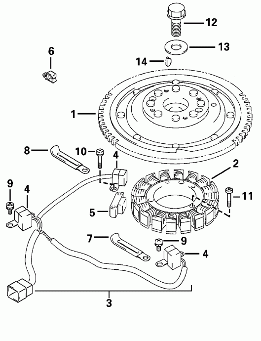 ����� ������� E70 PL4SSR 4-Stroke, Elec. Start, TNT, 2  - ywheel