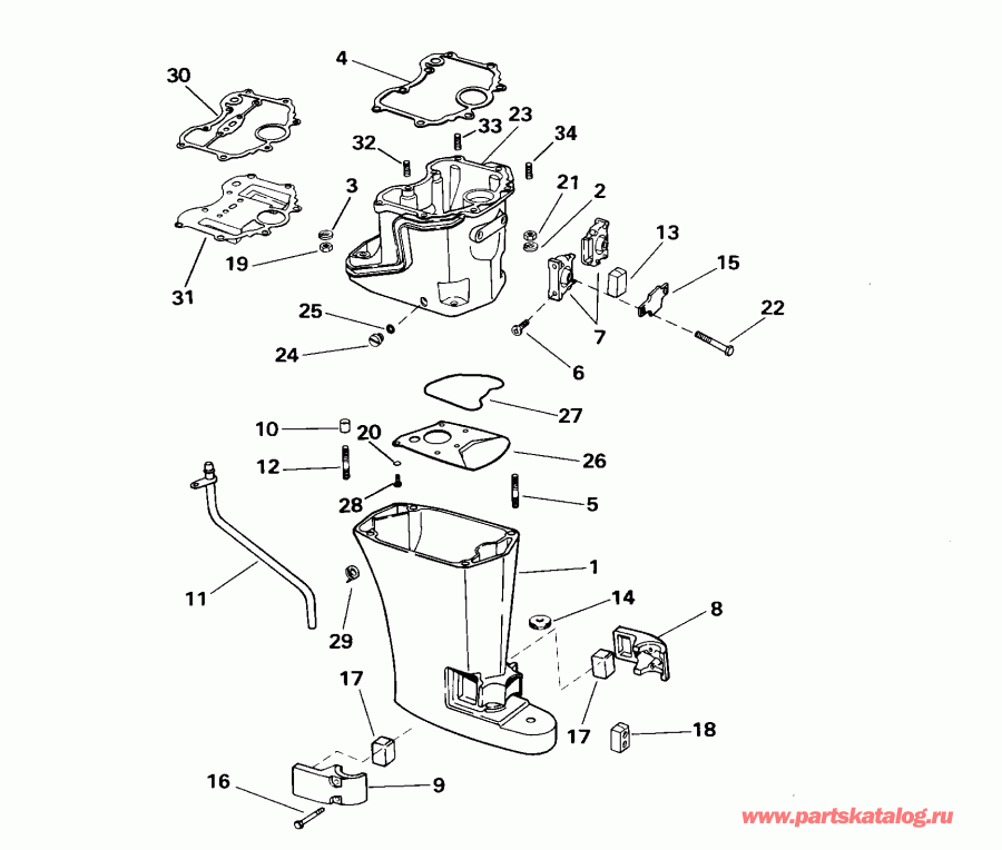 ����� EVINRUDE E8RVL4SSB 4-Stroke, Rope Start, Tiller,   - haust ������