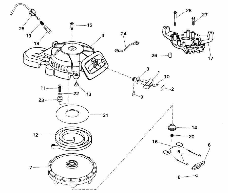 ��������� ������� E8RVL4SSB 4-Stroke, Rope Start, Tiller,   - wind ������� - wind Starter