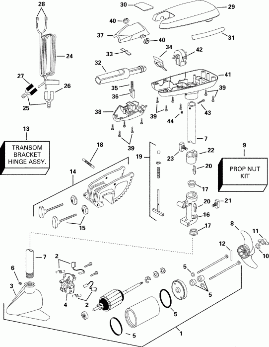 ��������� ��������� EVINRUDE P/N 773161 Scout 30H 2000  - out 40 H - out 40 H