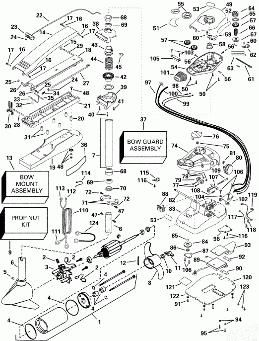 �������� ��������� ����� EVINRUDE P/N 773164 SeaQuest 70HP 2000  - truder 54 Fp